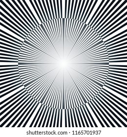 Abstract dial design. Rotation geometric pattern. Vector art.
