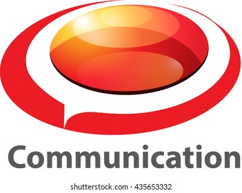 Abstract dialog box shape for logo communication, or community