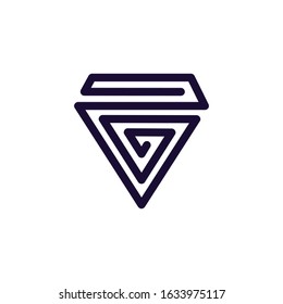 Abstract diamon logo symbol vector design