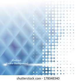 Abstract diamond background with halftone frame