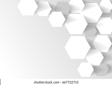 abstract diamond blank paper white and gray tone vector background, overlapping with shadow modern concept, space for text or message web and book design