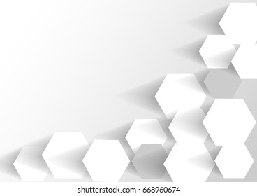 abstract diamond blank paper white and gray tone vector background, overlapping with shadow modern concept, space for text or message web and book design