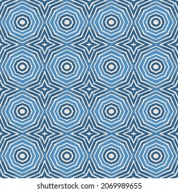 Abstrakter Diamant und Kreis, Vektorblau Textur Muster. Retro nahtloser strukturierter Hintergrund.