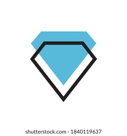 Abstract diamond gem logo icon design, jewelry symbol illustrationAbstract diamond gem logo icon design, jewelry symbol illustration