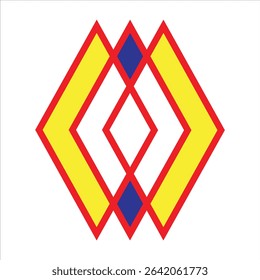 Abstract Diamond Geometric Design For Logo Or Background Vector Illustration