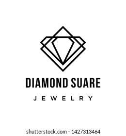 Abstract Diamond Geometric Line art Logo Design Inspiration