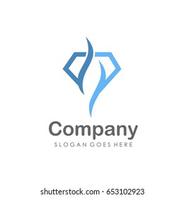 Abstract diamond illustration logo vector