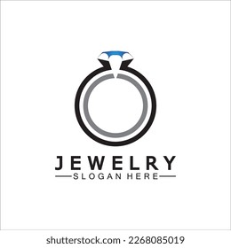 Abstract diamond for jewelry business logo design concept