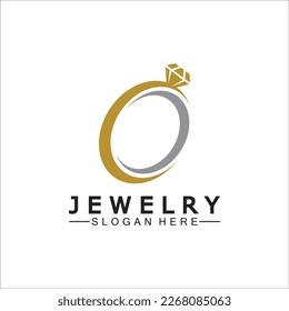 Abstract diamond for jewelry business logo design concept