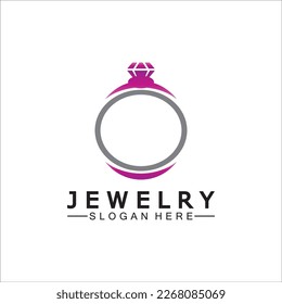 Abstract diamond for jewelry business logo design concept