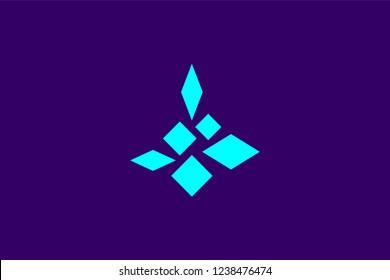 Abstract diamond logo design inspiration