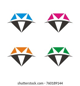 Abstract diamond logo design template vector illustration 