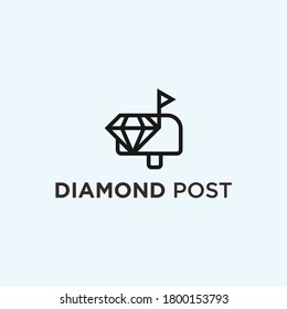 abstract diamond logo. post icon