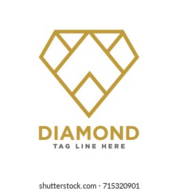 abstract diamond logo template