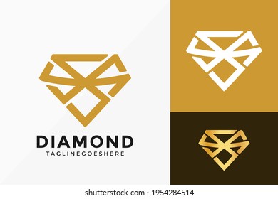 Abstract Diamond Logo Vector Design. Abstract emblem  designs concept  logos  logotype element for template.