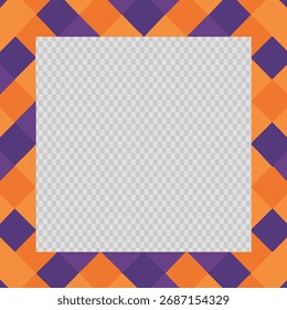 Abstract Diamond Pattern Frame with Transparent Center for Design and Composition