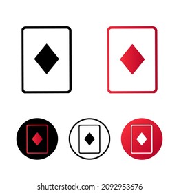 Resumen Ilustración del icono de la tarjeta de reproducción de diamantes