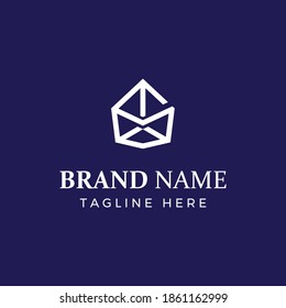 Abstract diamond shape logo template