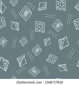 Abstract Diamond Shape on gray background vector seamless pattern - Great for wallpaper,backgrounds,gifs,surface pattern design,packaging design projects