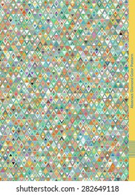 Abstract diamond shape seamless Pattern. Vector Background Vintage Colors.