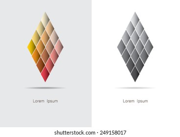 Abstract diamond shape vector logo.