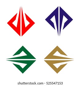 Abstract Diamond Shape Vector Template Illustration Design. Vector EPS 10.