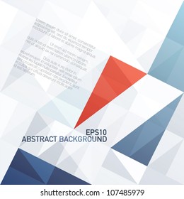 Abstract diamond shaped pattern tricolor background. Vector, EPS10
