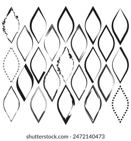 Abstract diamond shapes. Distressed and clean vector patterns. Black and white design.