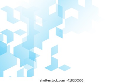 Abstract diamond square box background blue color with copy space