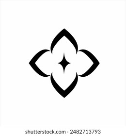 Abstract diamond star logo design.