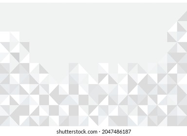Abstract diamond white retro background vector illustration. Triangle geometric shapes gradient mosaic vector design.