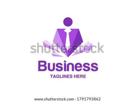 abstract Diamond worker logo vector template