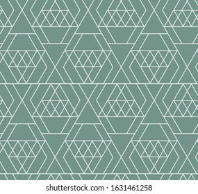 Abstract diamonds geometric lines seamless pattern. Flat  brilliant rock edge brink. Vector triangular grid.