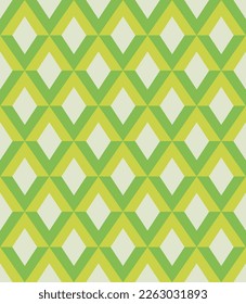 Resumen Diamantes Geométricos Psicodélico Minimalista Patrón sin inconvenientes Colores de moda de moda de moda de moda Empatrón Aspecto perfecto para la impresión de tela de Allover o tonos verdes de papel de pared