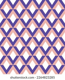 Abstract Diamonds Geometric Psychedelic Minimal Seamless Pattern Trendy Fashion Colors Emboss Look Perfect for Allover Fabric Print or Wall Paper
