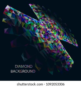Abstract diamont polygonal background.