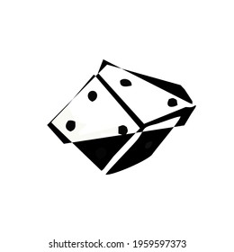 abstract dice for playing game kids toys icon vector symbolic