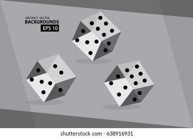 abstract dice vector abstract vector gray background vector