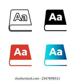 Abstract Dictionary Silhouette Illustration, can be used for business designs, presentation designs or any suitable designs.