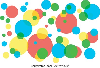 Abstract Different color circle background. Simply geometric pattern. Vector illustration.