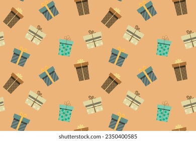 Abstrakte Geschenkbox mit Schneeflocken Hintergrund. Design für Geschenkverpackungen.