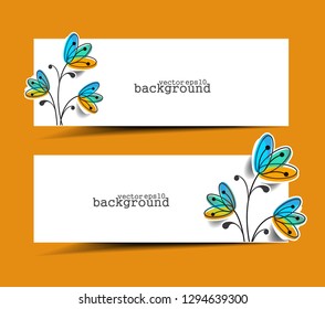 Abstract different different grunge stylish banners with space of your text.