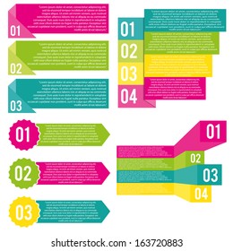 abstract different infographics on a white background