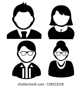abstract different  people icons on white background