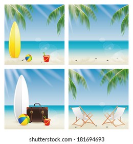 Abstract different summer background with different special objects