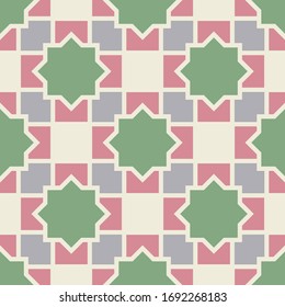 Abstract different triangles on seamless textile background.