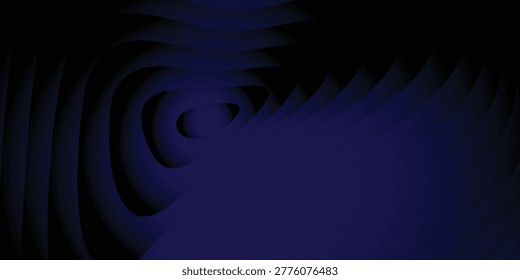 Abstract Digital Abyss Background with Dark Blue Ocean-Like Waves and Mysterious Deep Gradients
