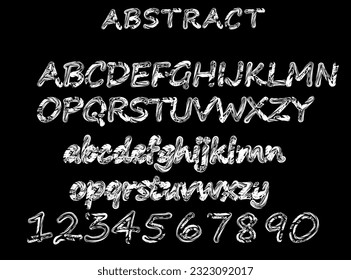 abstract digital alphabet font. Minimal technology typography, Creative urban sport fashion futuristic font and with numbers. vector illustration