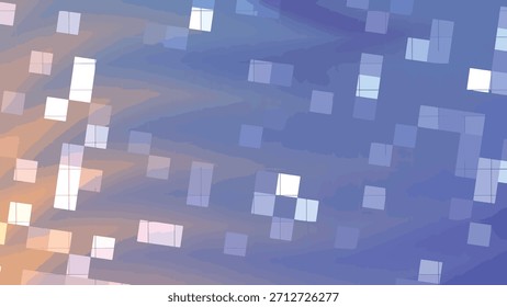 Abstract digital animation of geometric shapes with a grid and a gradient background, Abstracts Twirls Blink Square, royalty free stock.