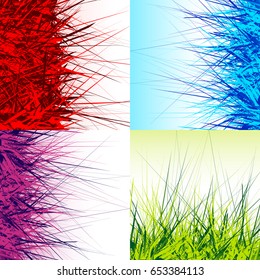 Abstract digital art with array of random lines. Use as poster, flyer background or design element from edge